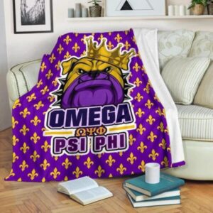 Greek Life Blanket – King Of Bulldog Omega Psi Phi Premium Blanket