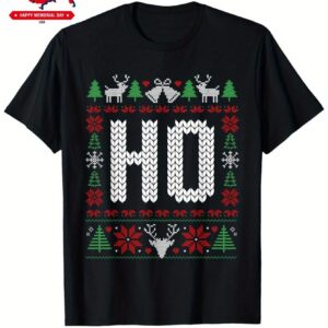 Christmas Ugly With Holiday Shirt Vacation Pattern Personality Casual Pure Cotton T-shirt