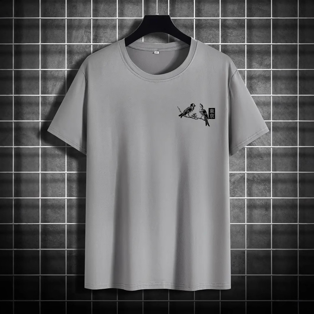 Retro Loose-fit Short-sleeve Printed T-shirt - Image 7