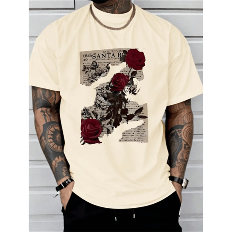 Cotton T-shirt Men's Summer Round Neck Short-sleeve - Image 6