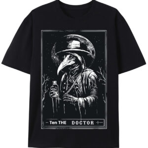 Mens Casual Cotton T-Shirt With Horror And Mystery Print