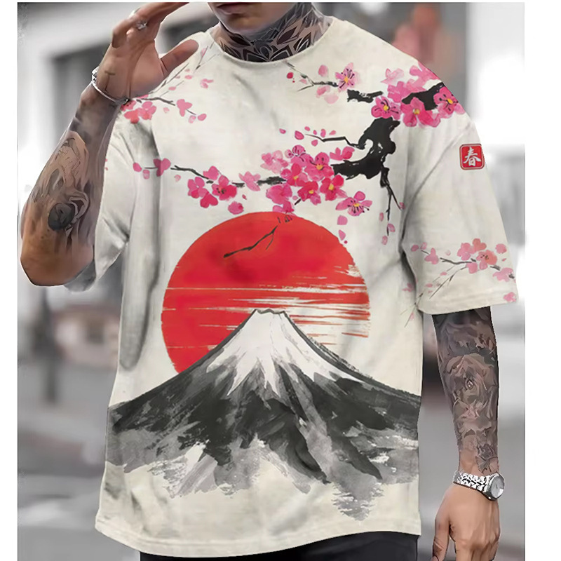 3D Digital Printing Chinese Style Casual Men's T-shirt - Image 2